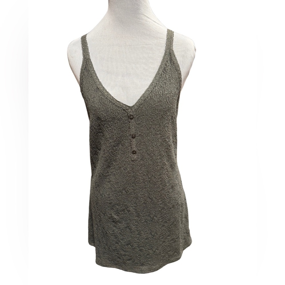 NWT - Easel Olive Green Lace Tank Top women's 1X and 2X